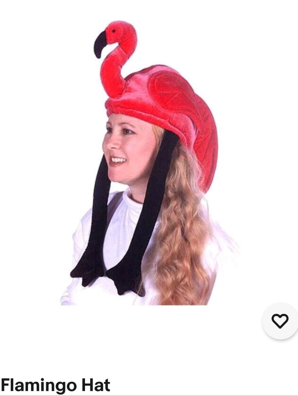 Rasta Imposta Women’s Plush Flamingo Hat - Pink And Black. Halloween. Dress Up
